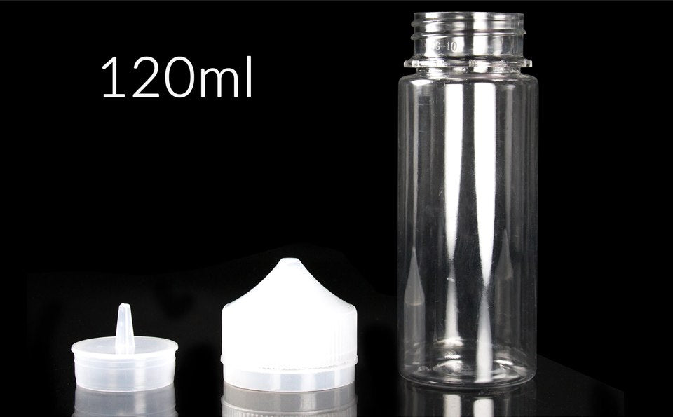 3 Piece E Liquid Plastic Dropper Bottle for Vape Juice (30ml 60ml 100ml 120ml )